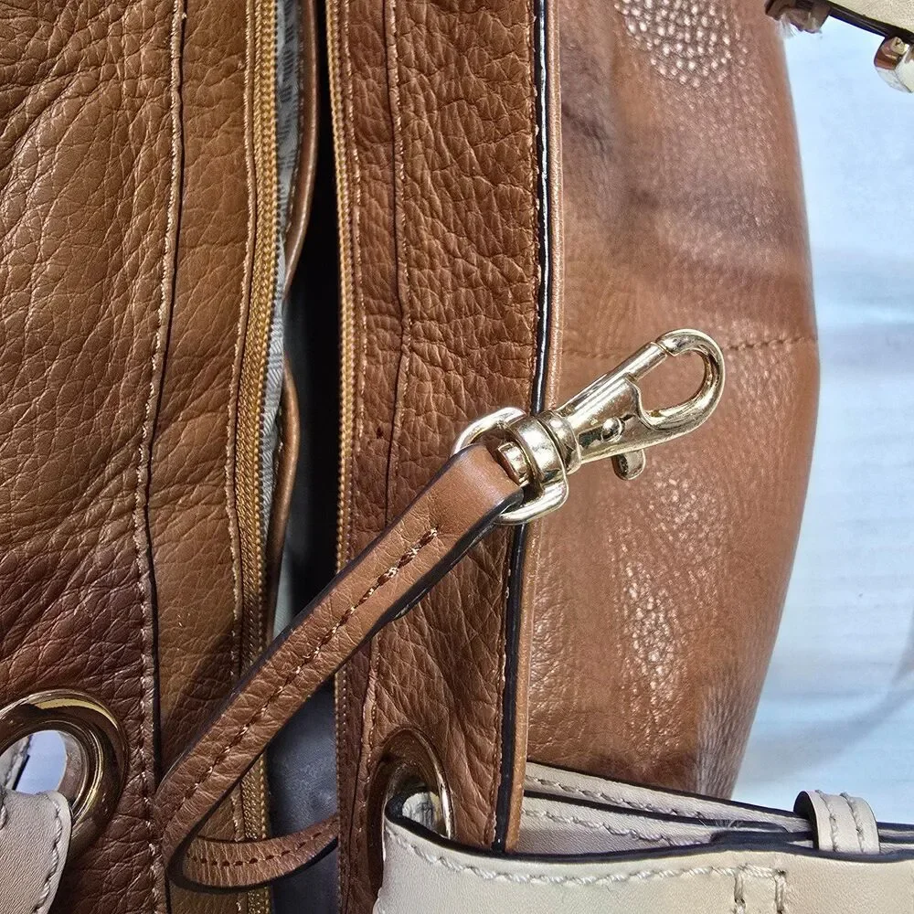 MICHAEL KORS brown leather tote handbag